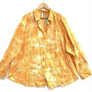 NWT Anthropologie Embroidered Blouse Size 2X